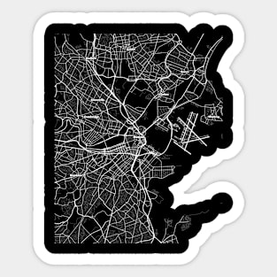 Boston Massachusetts Map | Map Of Boston Massachusetts | Boston Map Sticker